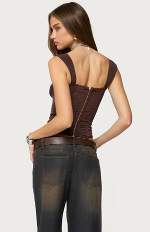 Marcella Wide Strap Mesh Corset image number 3