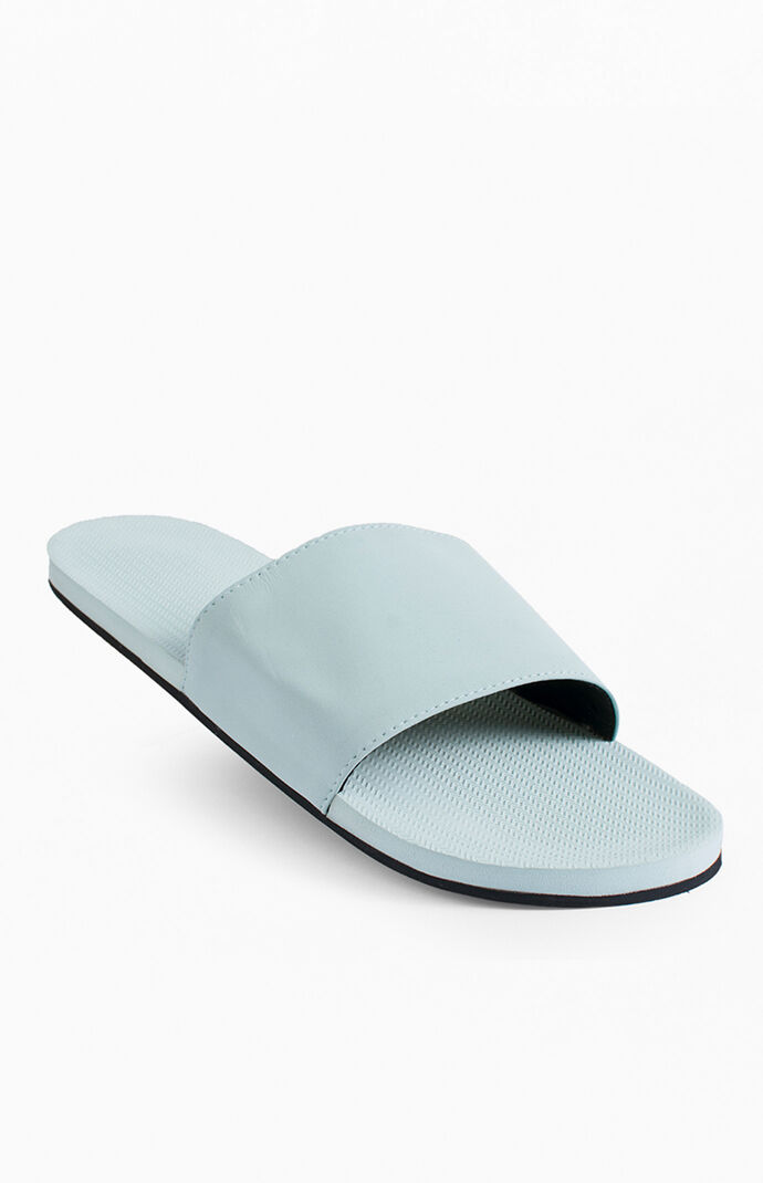 Light Blue ESSNTLS Slide Sandals
