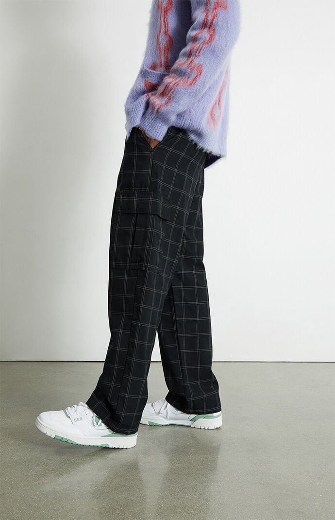 PacSun Plaid Loose Cotton Cargo Pants PacSun