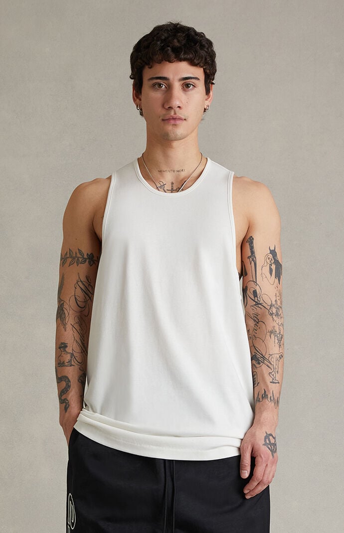 Fear of God ESSENTIALS Ivory Signature Tank Top