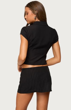 Myrna Cut Out Collar Top image number 3