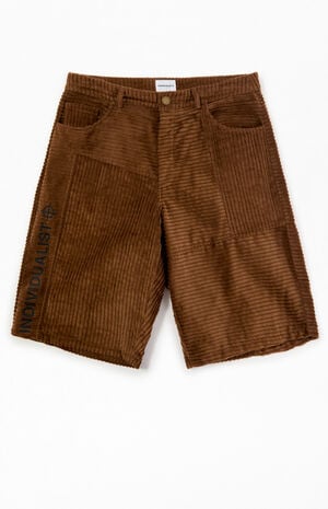 Brown Big Boy Corduroy Baggy Shorts image number 1