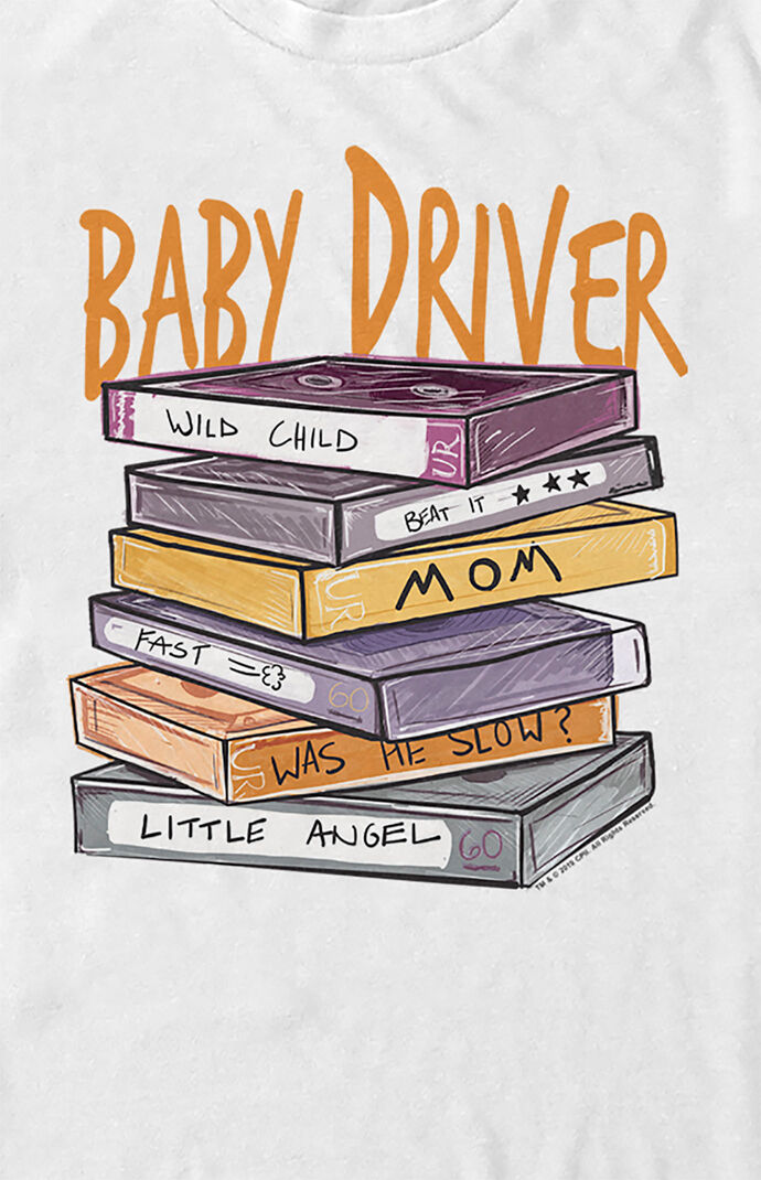 Baby Driver Mixtape Stack T-Shirt