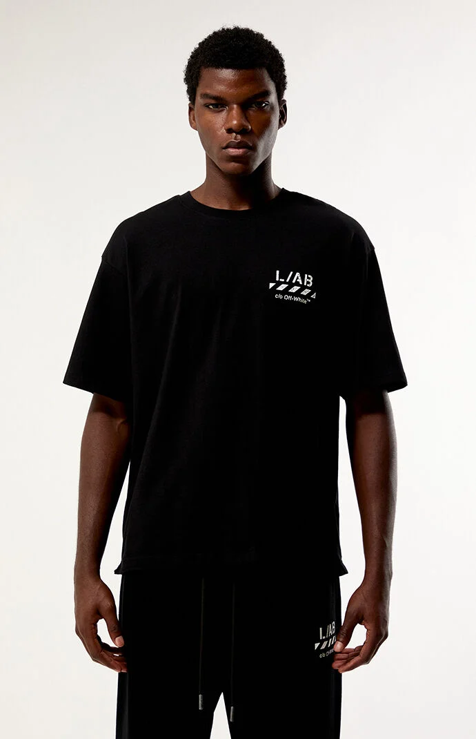 Diagonal Tシャツ5lack KOHH SALU PUNPEE OMSB L/AB c/o Off-White Diagonal Oversized T-Shirt | Pacsun