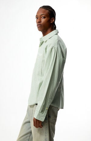 Ghost Striped Woven Long Sleeve T-Shirt image number 4