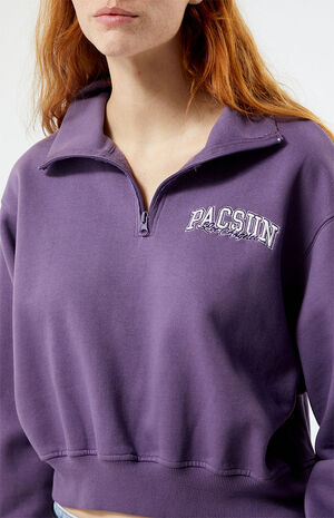 Los Angeles Half Zip Cropped Sweatshirt image number 2