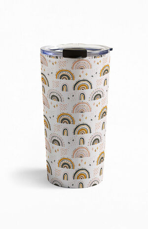 Beige Rainbow Travel Mug image number 1