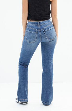 Stretch Dark Indigo Low Rise Bootcut Jeans image number 4