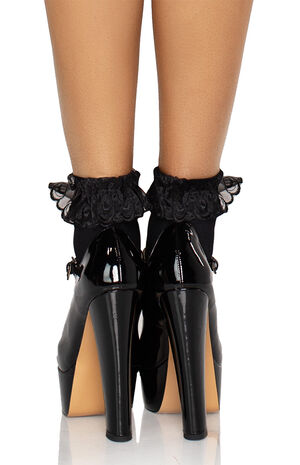 Diem Lace Ruffle Anklet Socks image number 2