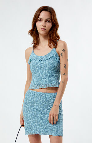 Bubble Lace Ruffle Tank Top image number 1