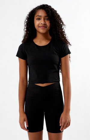 PAC WHISPER Active Black Crew Neck T-Shirt image number 1