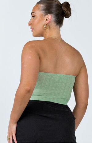 Green Mani Strapless Top image number 5