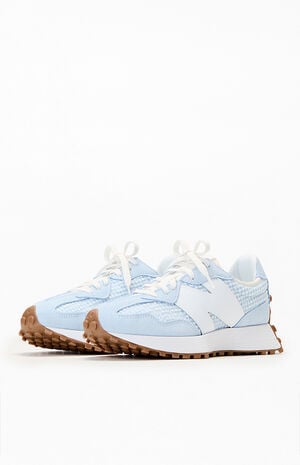 Women's Blue and White 327 Sneakers image number 2