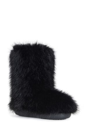 Women's Dipa Black Faux Fur Booties image number 2
