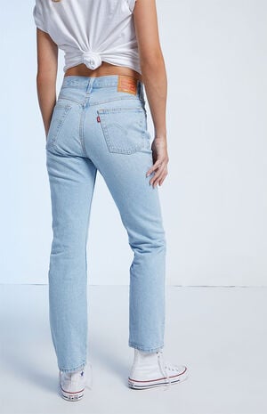 501 Light Indigo Mid Rise Jeans image number 4