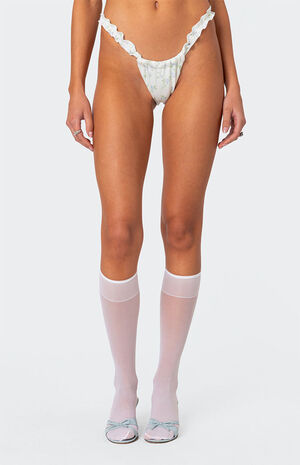 Floral Scrunch High Cut Bikini Bottom image number 2