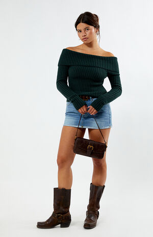 Calista Fold-Over Off-The-Shoulder Sweater image number 5