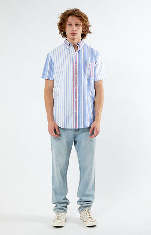 Classic Fit Striped Oxford Camp Shirt image number 4