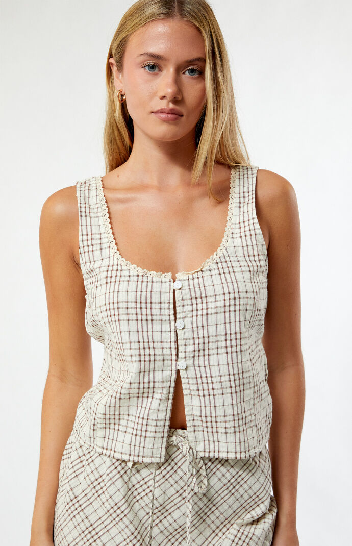 Rhythm Rumi Check Top | Pacsun