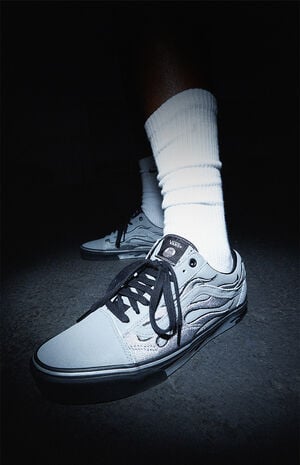 Vans x A$AP Worldwide Silver Reflective Old Skool Shoes | PacSun Vans x A$AP Worldwide Silver Reflective Old Skool Shoes | PacSun
