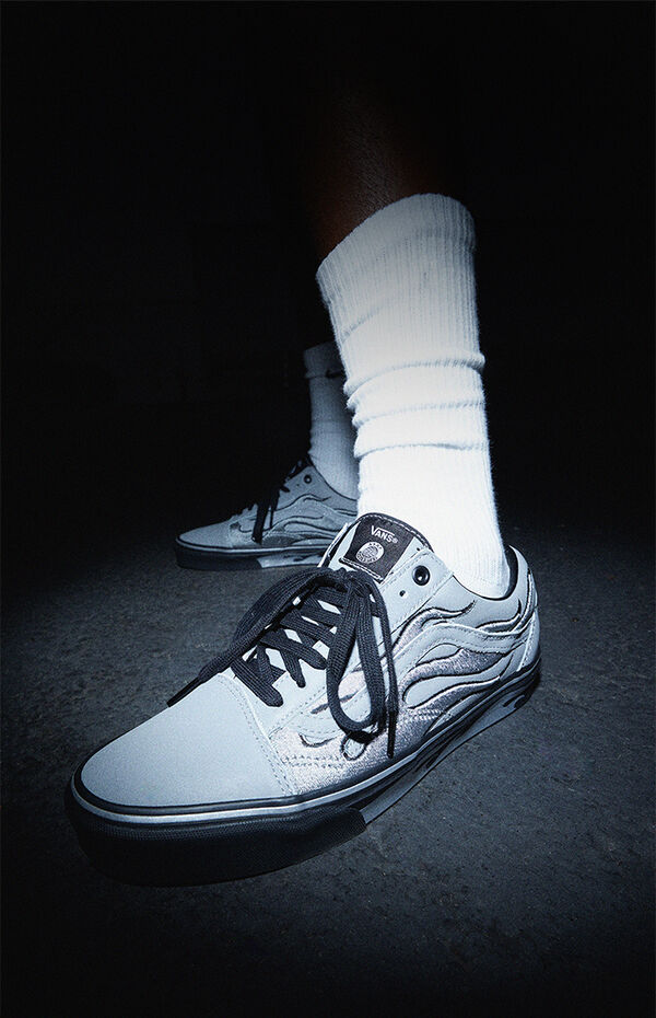 Vans X A$AP Worldwide Slip On White Shoes Mule Flames ASAP Rocky Collab  Size 5.5