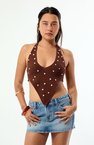 Maribel Tie Back Halter Top image number 3