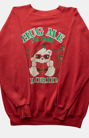 '80s Hug Me I'm From Florida Crew Neck Sweatshirt image number 2