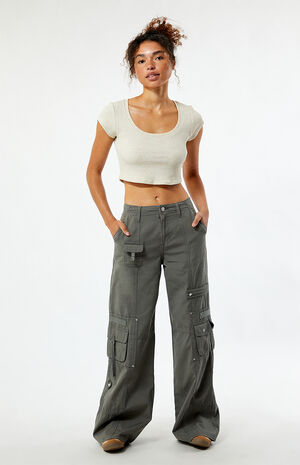 Miley Scoop Neck Cropped T-Shirt image number 4