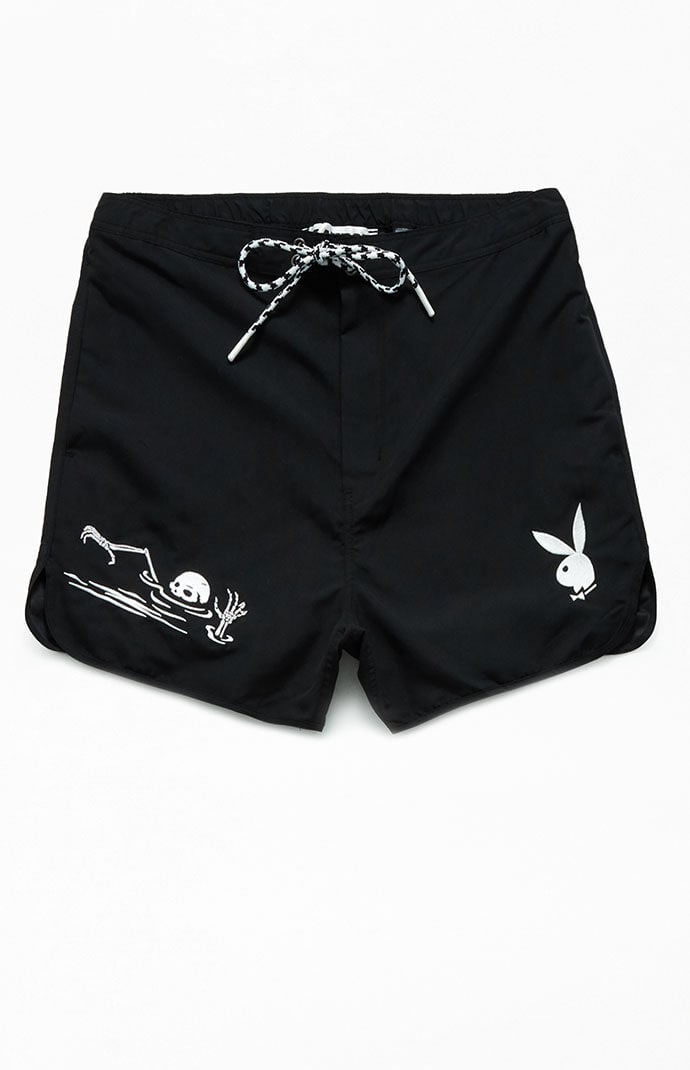 Pacsun playboy swim trunks outlet