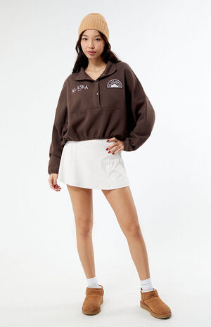 Alaska Half Snap Cropped Sweatshirt image number 3