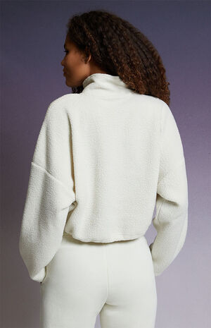 By PacSun Half Zip Cropped Boxy Sweatshirt image number 4
