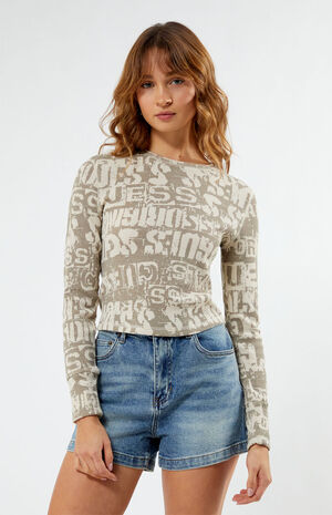 Waffle Knit Long Sleeve Top image number 1