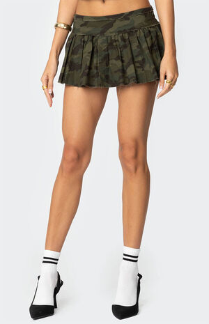 Camo Pleated Mini Skort image number 2