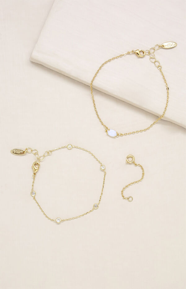Ettika Opal & Crystal Gold Bracelet