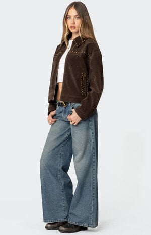 Memphis Studded Faux Suede Jacket image number 4