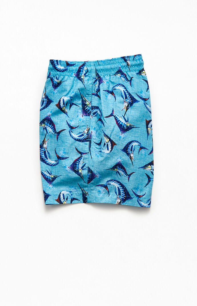 Puffer And Fish 17" Swim Trunks