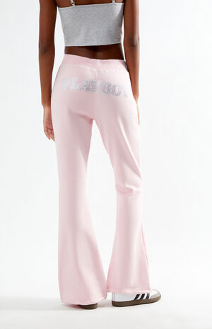 x Playboy Crystal Mid Rise Flare Sweatpants image number 2