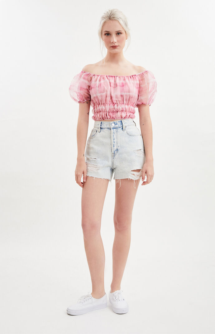 Tie-Dyed No Doubt Organza Top