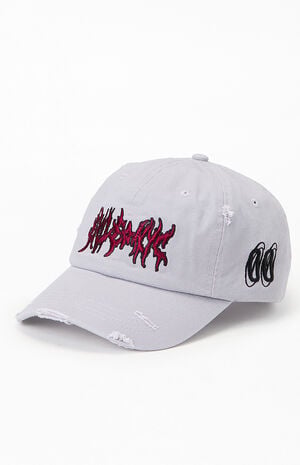 Distressed Denim Strapback Hat image number 4