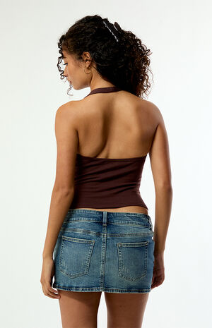 Floral Embroidered Halter Top image number 4
