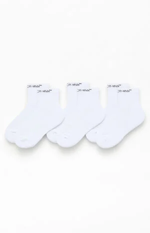 3 Pack Horizontal Quarter Crew Socks image number 1