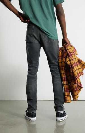 Black Stacked Skinny Jeans image number 4