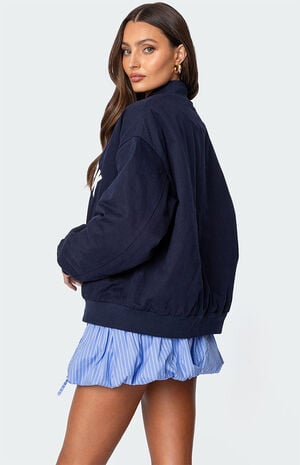 Big Apple Oversized Bomber Jacket image number 5