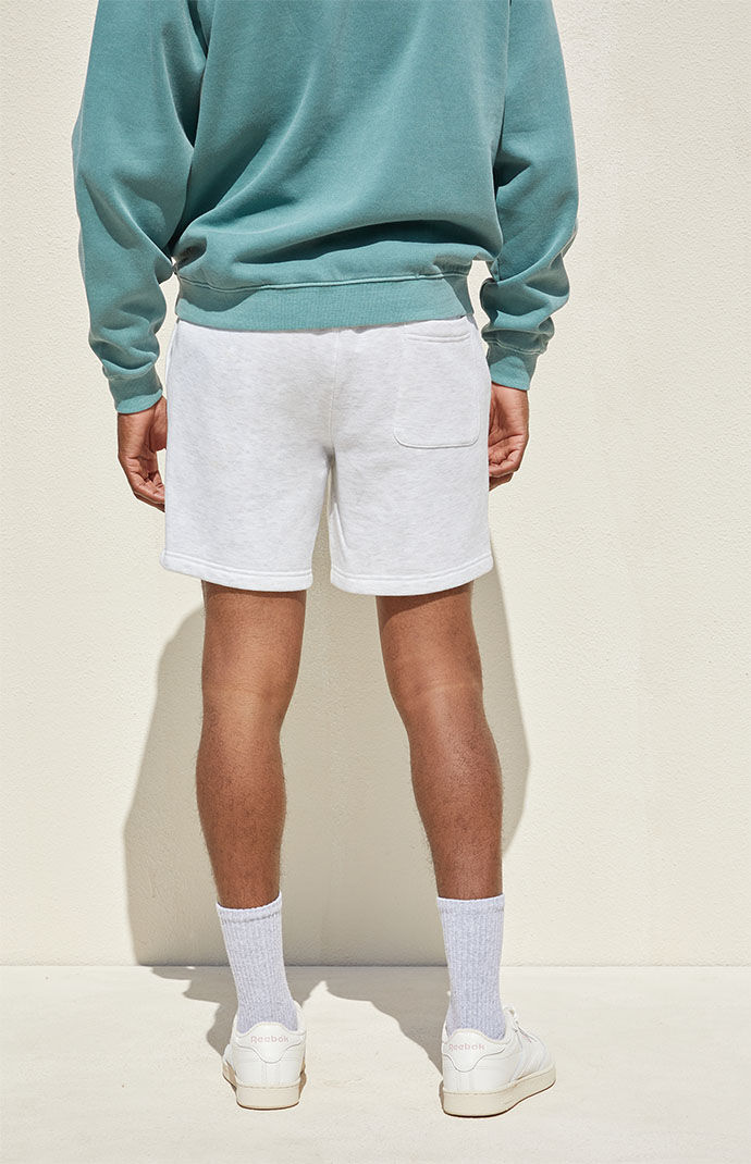 PacSun White Heather Basic Fleece Sweat Shorts PacSun