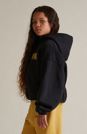 Kids Black Heavy Fleece Hoodie image number 3