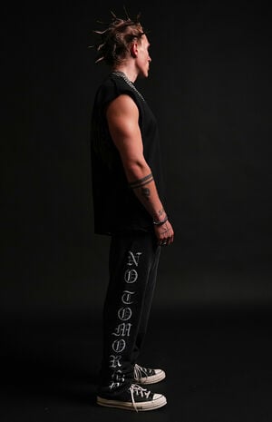 x Civil Active Iron Skull Straight Leg Sweatpants image number 1