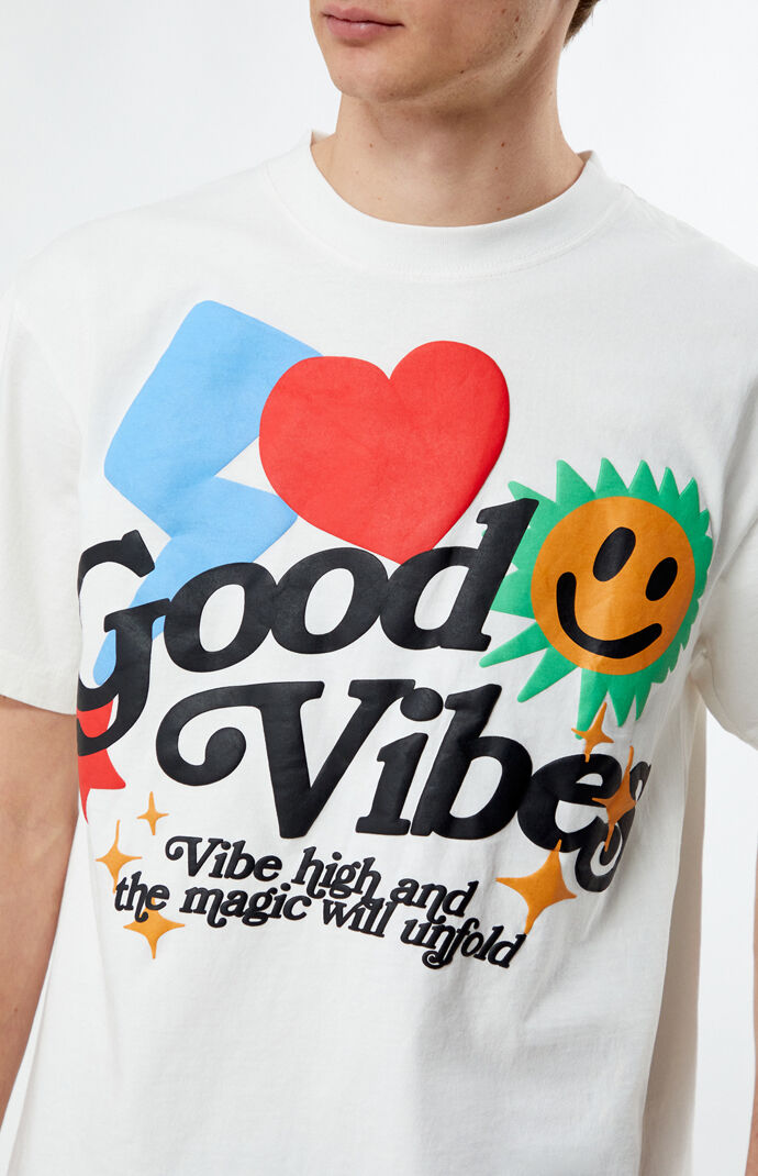 PacSun Good Vibes Puff Oversized T Shirt PacSun