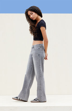 Light Gray Low Rise Girlfriend Jeans image number 1