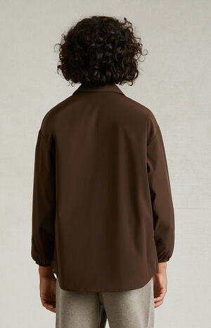 Essentials Wood Overshirt Jacket image number 4