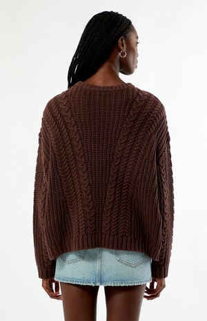 Magnolia Cable Knit Oversized Sweater image number 4